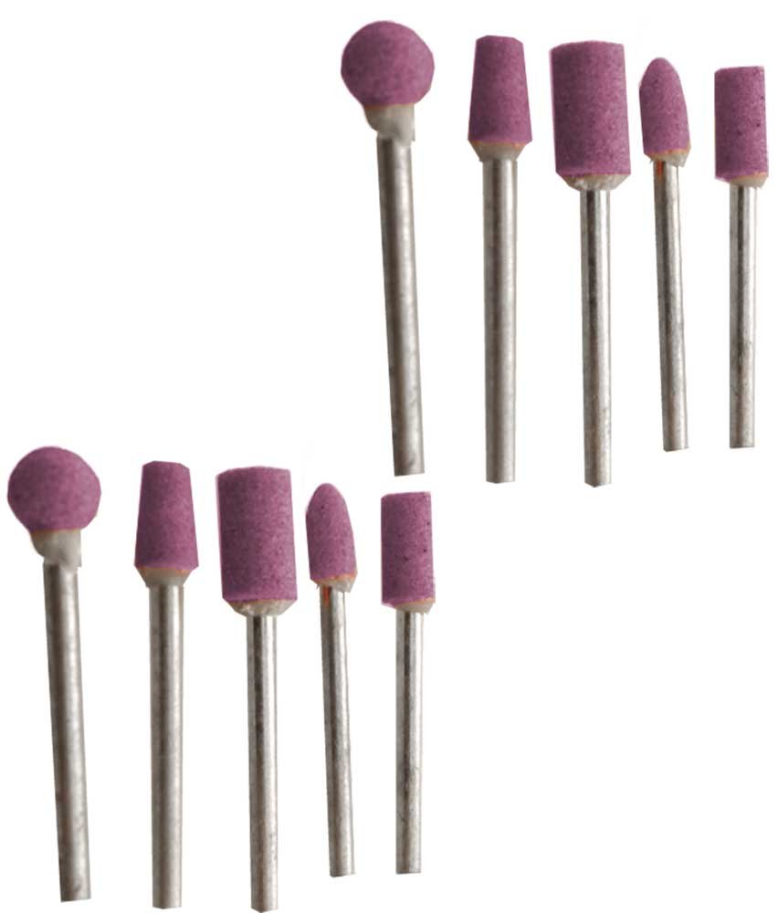 DYNAMIC 5 Pc Grinding/Polishing Stone Set | Versatile Tool for Grinding, Polishing, Carving, and Cleaning | Pre-Mounted on 1/8