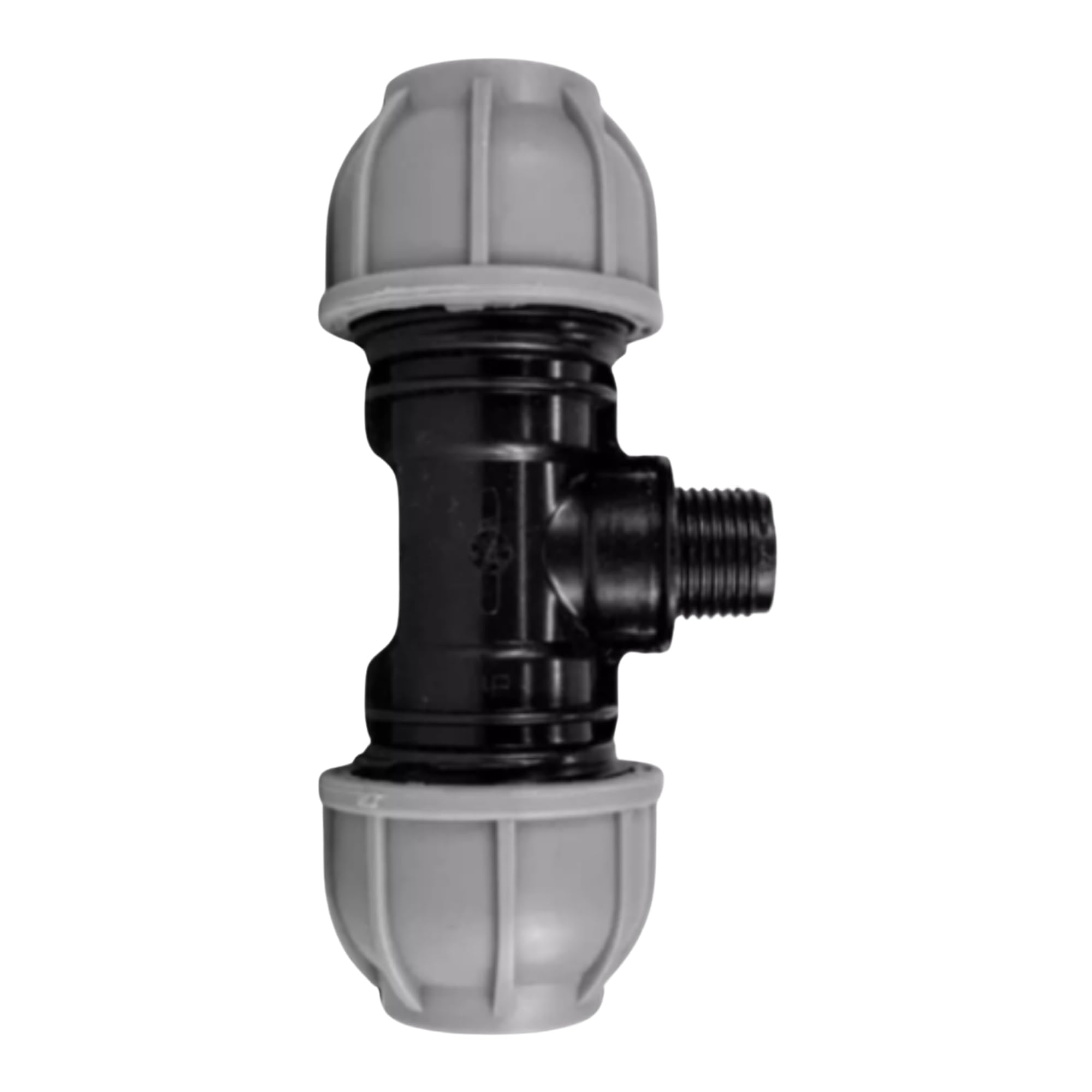 MYPURECORE MDPE Compression Fitting 20-50mm – Straight, Elbow, Tee, Stop End & Valve – BSP Threaded Water Pipe Connector – Leak-Proof Irrigation for Blue Pipe (Tee 20mm x 1/2”bspm)