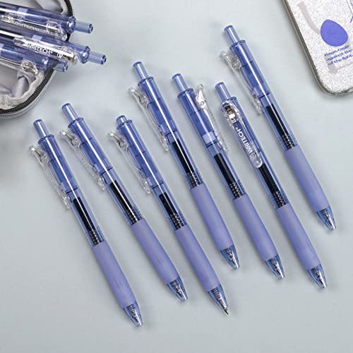 Writech Fine Point Gel Pens: Retractable 0.5Mm Blue-Ink Color Pen For Journaling Smooth Writing Extral Fine Point Tip Quick-Dry Ink No Bleed Set 10Ct #TOP5