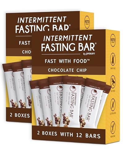 Image of Prolon Fasting Bars | 5g Protein, 7g Fiber | Keto-Friendly, Gluten-Free, Dairy-Free, Plant-Based | Nutrition for Intermittent Fasting | Formulated to Not Break Your Fast | Chocolate Chip (24 Count)