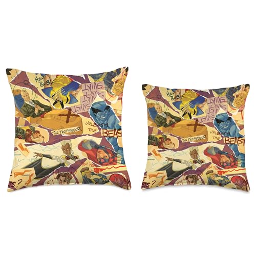 Coussin Marvel X-Men patchwork déco salon taie carrée colorée - 4