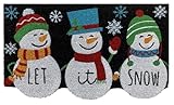 Briarwood Lane Winter Coir Doormat 30x18 Snowman Trio for Winter Coir Doormat