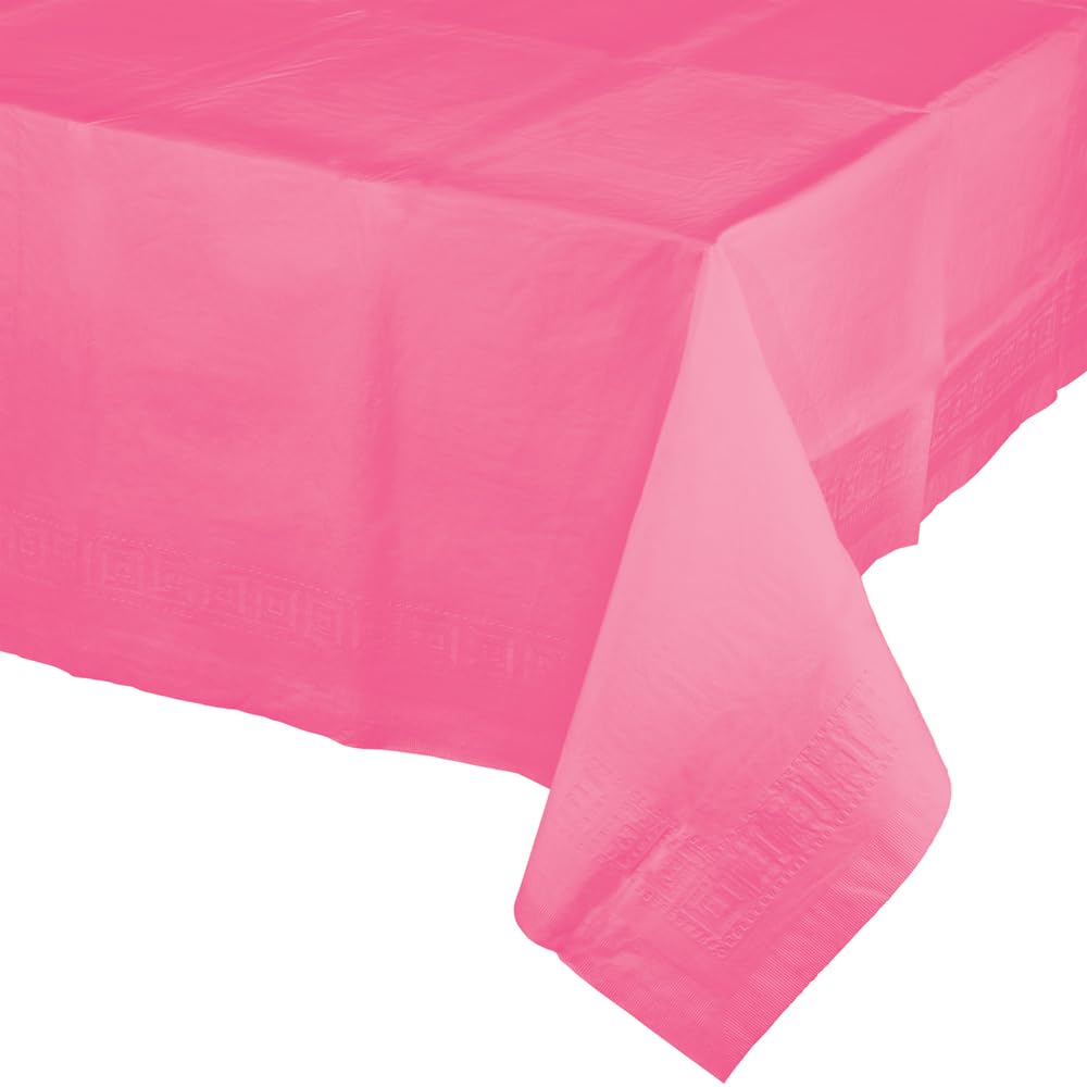 Trendware Candy Pink Paper Tablecloths, 3 Count