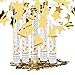 Produktbild Relaxdays 5er Set Partypopper Gold 40 cm, Sternenregen, 6-8 m Effekthöhe, Hochzeit, Geburtstag, Karneval, Konfettiregen, Gold