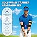 YAUNJI Golf Wrist Correction Trainer & Arm Band Set, 2025 New Golf Connection Band for Pros and Beginners, Swing Band Golf for Perfect Hand Positioning (Black)