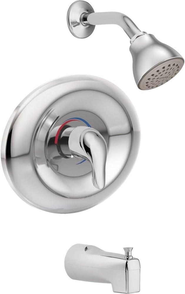 Moen Chateau Chrome Single Handle Posi-Temp Eco-Performance Shower Faucet Set, Valve Included, L2369EP