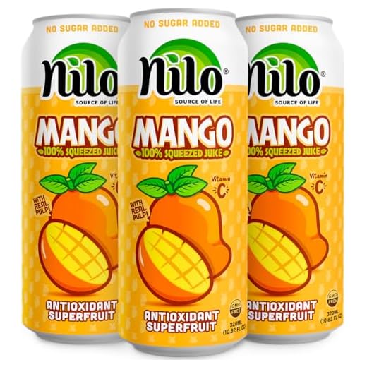 NILO Mango Juice | 100% Squeezed Mango | NO Sugar added | NOT From Concentrate | 10.8 oz (Pack of 12)