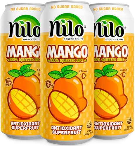 NILO Mango Juice | 100% Squeezed Mango | NO Sugar added | NOT From Concentrate | 10.8 oz (Pack of 12)
