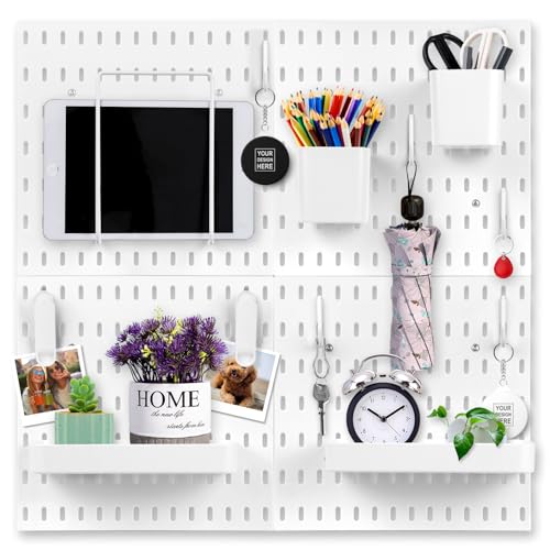 Panneau perforé avec accessoires de suspension modulaire pour organisation d'artisanat et DIY
