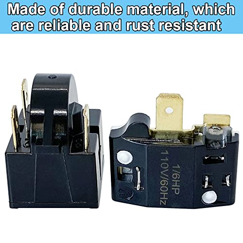 Qp2-4.7/ Qp2-4R7 4.7Ohm Refrigerator 3 Pin Ptc Start/Starter Relay W/Refrigerator Overload Protector Replacement Parts Compatible With Whirlpool, Vissani, Kenmore, Koldfront Mini Fridges And Coolers #TOP4
