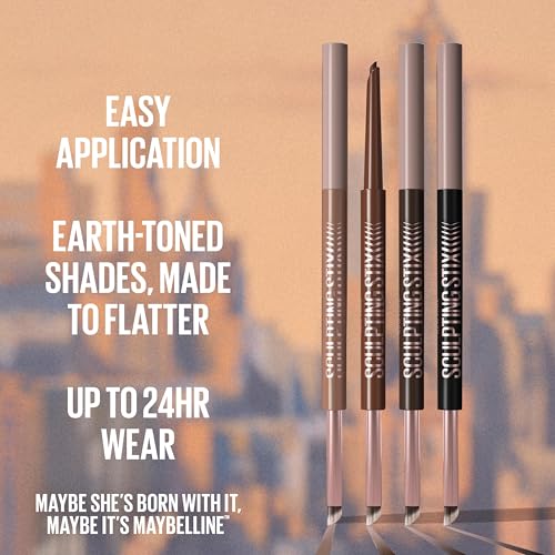 Image of MAYBELLINE Sculpting Stix 2-in-1 Eyeliner, Dual Ended Brown Eye Liner With Up to 24HR Wear, Smudge and Sweat-Resistant Eye Makeup Formula, Smooth Espresso, 1 Count