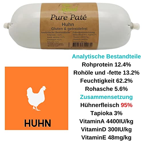 Paw Natural Hundewurst schnittfest | Gluten- & getreidefrei | (Huhn, 400gr)