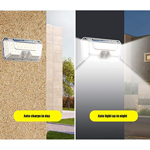 Ajcoflt Candeeiro de parede solar para corredor Luz de rua do pátio com dois modos de iluminação IP6