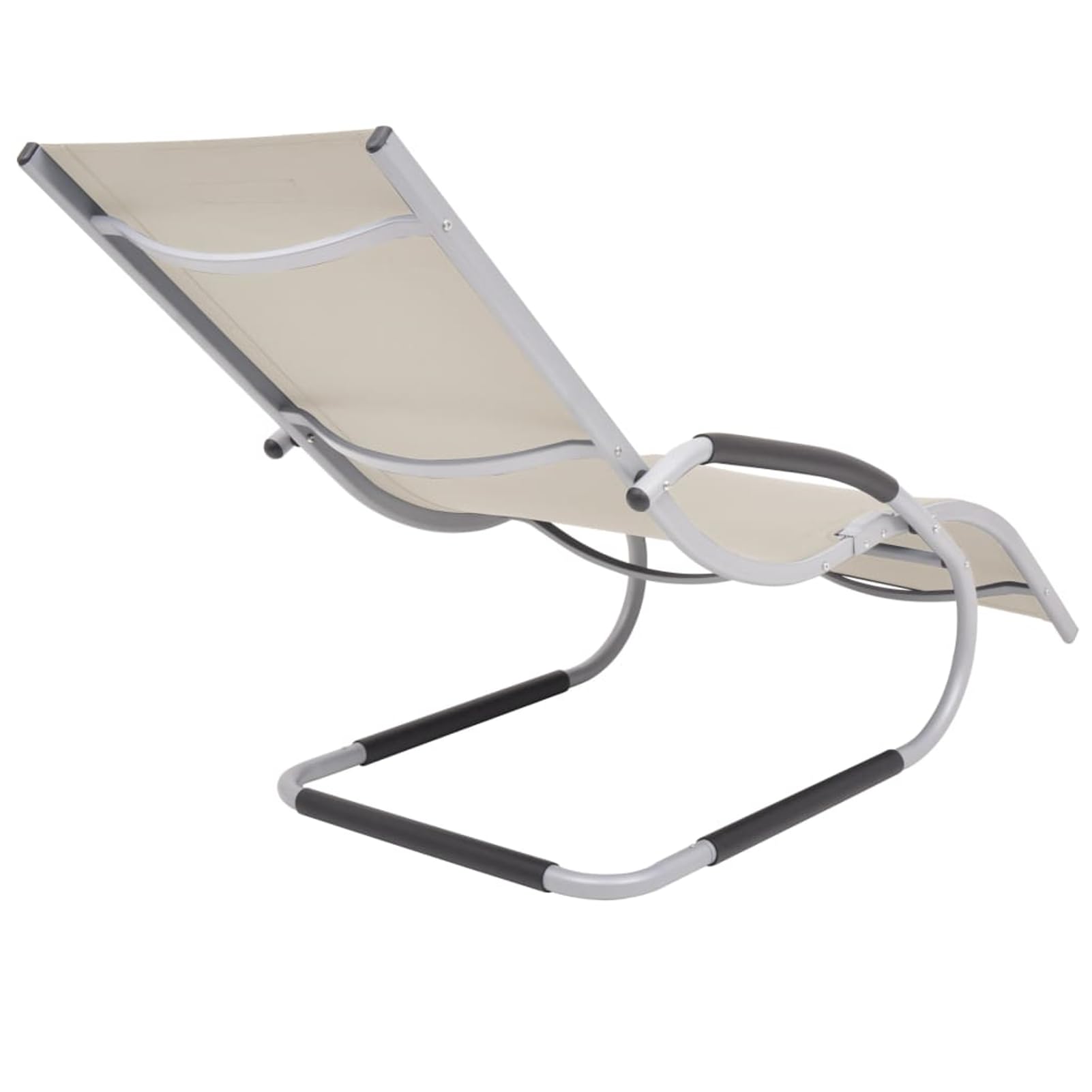 Lettino prendisole con cuscino, in alluminio e textilene, 152 x 62 x 88 cm, resistente alle intemperie, ergonomico, per giardino, terrazza e piscina