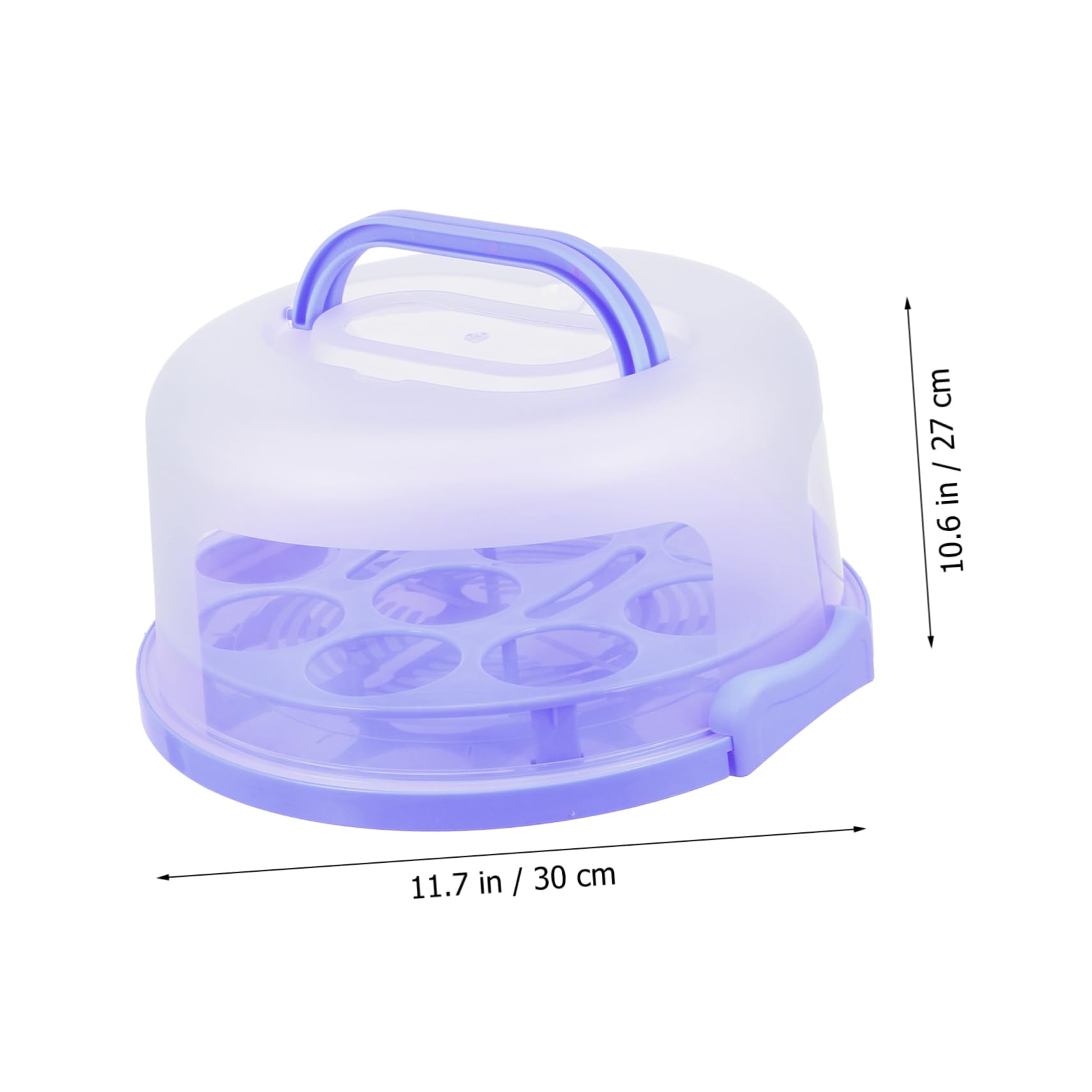 Cabilock 1Pc Portable Cake Box with Locking Design Baking Food Storage Container Handheld Cupcake Carrier for Desserts Sealing Buckle for Freshness for Organizing