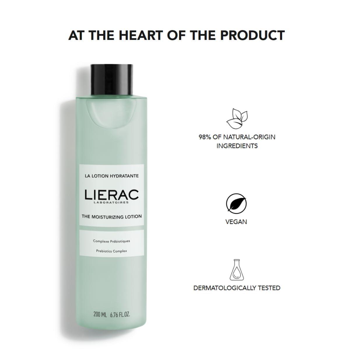 Lierac Lozione Idratante e Levigante per Viso e Occhi, Adatto a Tutti i Tipi di Pelle, Formato da 200ml