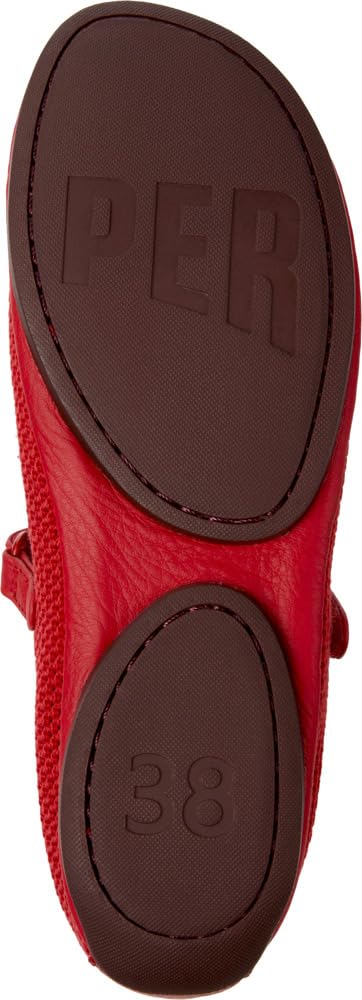 Camper Mocasín/Bailarina Right Nina para Mujer, Talla Mediana, Color Rojo 39 UE