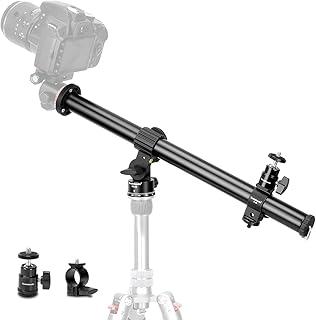 Koolehaoda Tripod Extension Arm,16.5" Horizontal Center Column Tripod Extension Arm 360° Rotatable Rotating Base for Overhead Photography, Macro and Low-Angle Shooting, Load up to 10kg