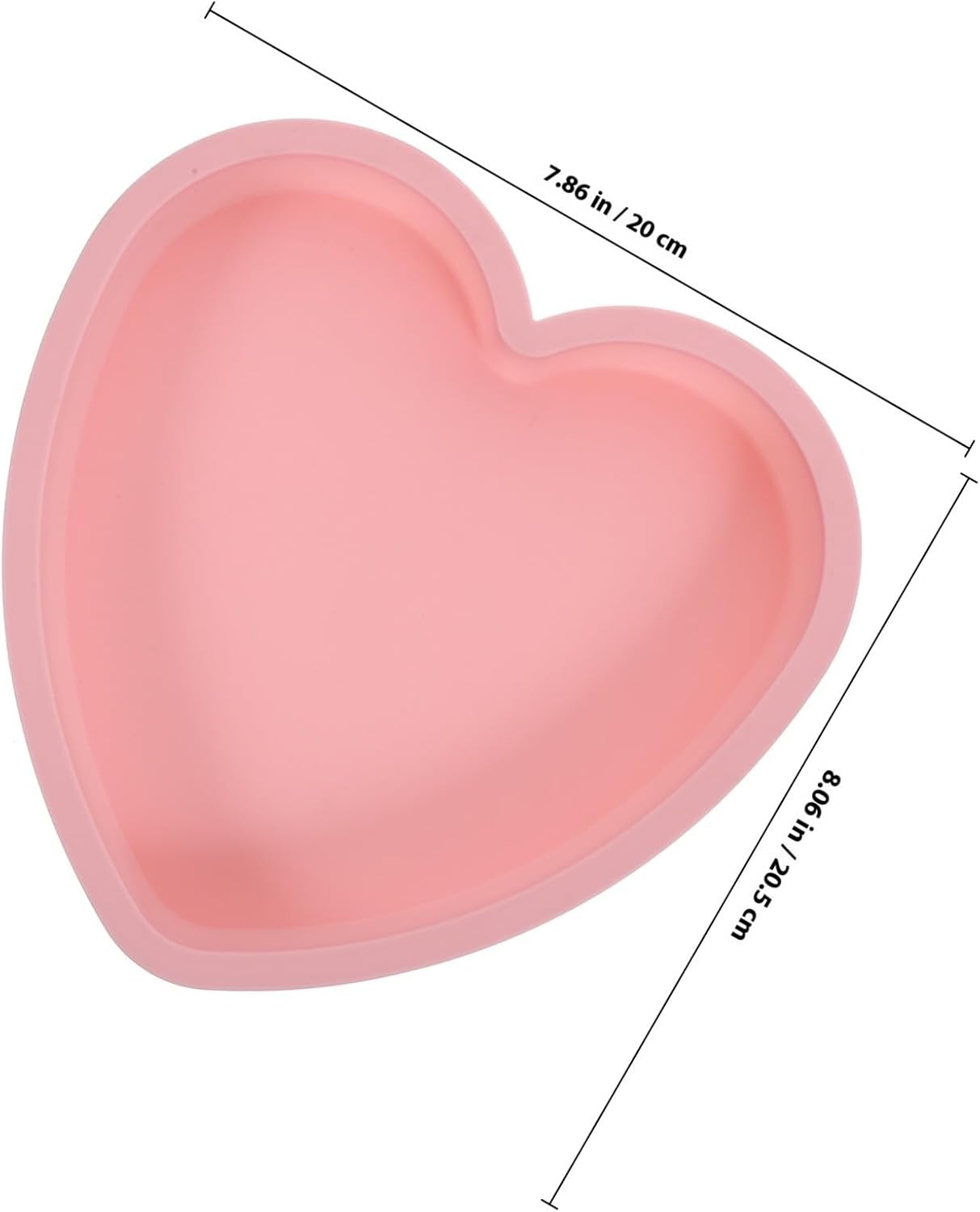 2pcs Adorable Cartoon Cake Mold Silicone Heart Shaped for Baking DIY
