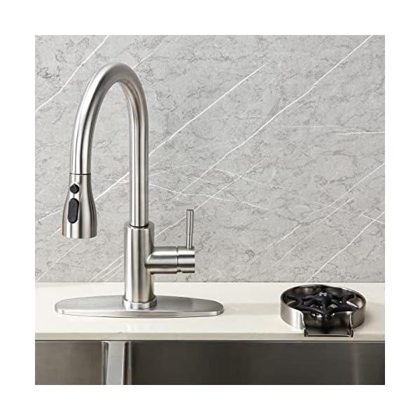 Glasbrause für Küchenspüle - Metall Brushed Nickel Cup Washer, Faucet Cup Rinser Cleaner Kitchen Sink Bottle Washer for… – Bild 10