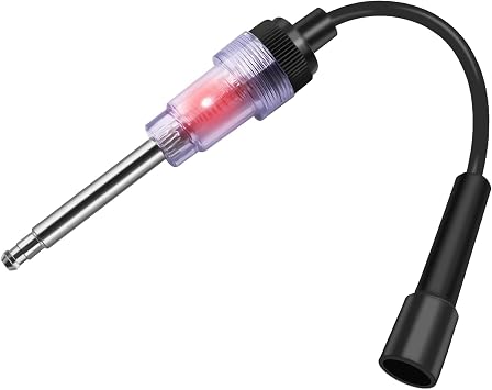Wuyaoyao Inline Spark Plug Tester, Engine Ignition Tester Straight Boot Ignition Tester, Small Armature Diagnostic Detector Tool for Automotive, Car, Lawnmower, Motorcycles, Internal External Engine