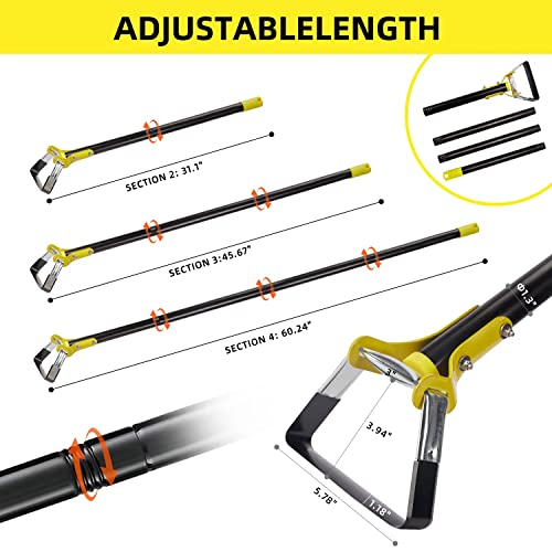 Melvtata Garden Hoe Hoe Garden Tool Stirrup Hoes For Planting Vegetables Farm, Stainless Steel Handheld Hula Hoes -Stirrup Hoe With Adjustable Action Hoe For Weeding/Loosening Soil (30-56In) #TOP3
