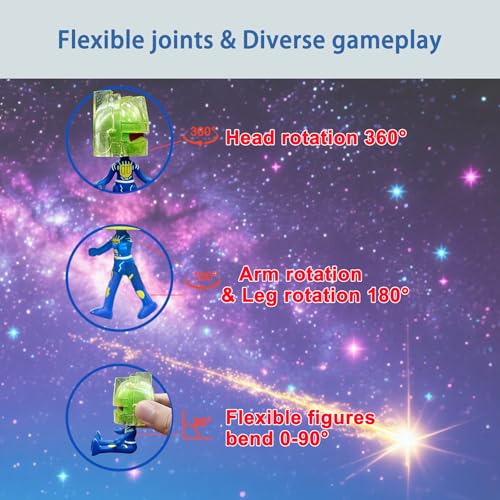 Image of PLENTY MORE HelmeTeam Glitters Earth-Action Figure with Transparent Glitter Helmet, Collectable Earth ID Card, Suitable for 6+ Kids, Safe Plastic Toy Fostering Planetary Knowledge & Heroic Play