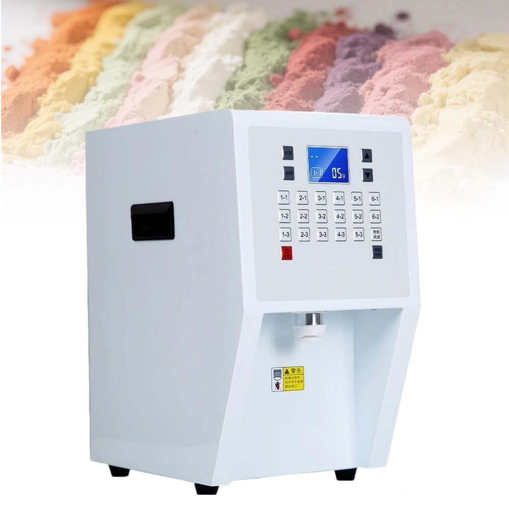 ShaiVrissian Commercial Automatic Powder Quantifier Dispenser,Multifunctional Smart Powder Quantizer,Low-Powder Alert,Accurate Filling,For Cocoa,Coffee,Taro Powder,Sugar