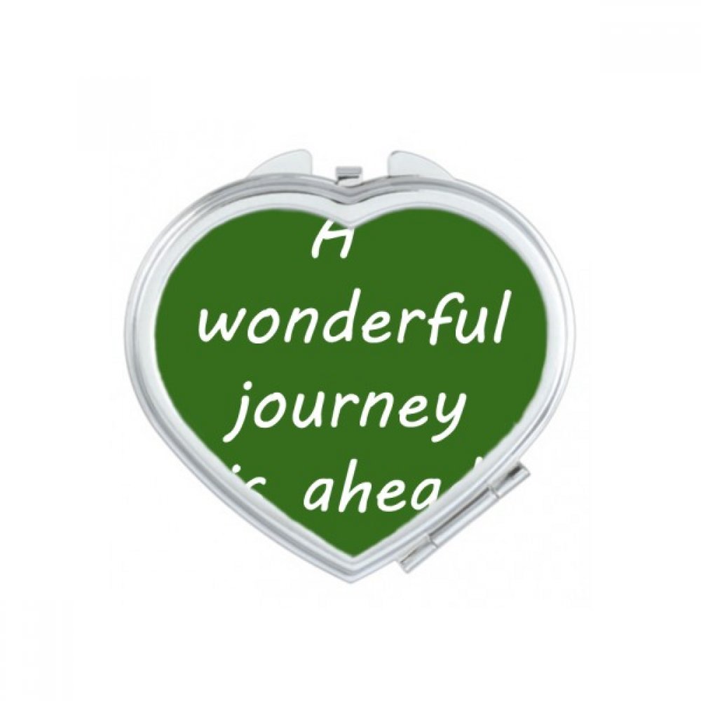 Miroir de poche compact cœur avec citation, une idée cadeau inspirante