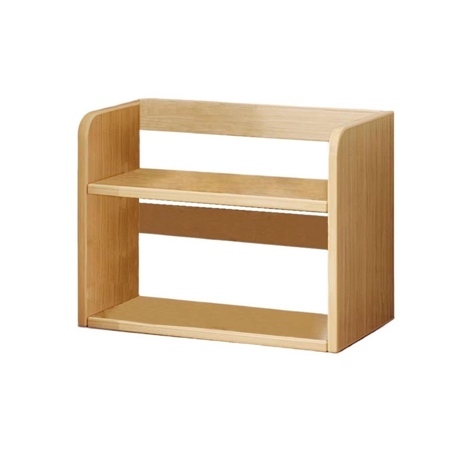 Lizhuzhuzs28 Bookcase Shelf Simple Double Layer Wooden Tabletop Bookshelf Home Storage Rack Bookshelf Display