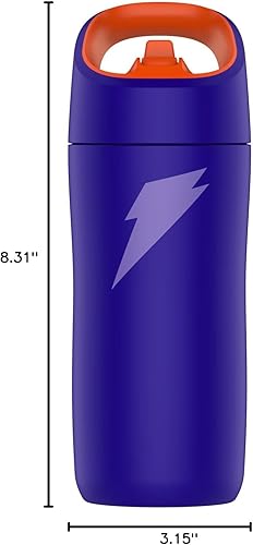 Miniatura 10 de Gatorade Botella de agua de metal Rookie para niños, 12 onzas, botella de acero inoxidable, aislamiento de doble pared, aislamiento al vacío, taza
