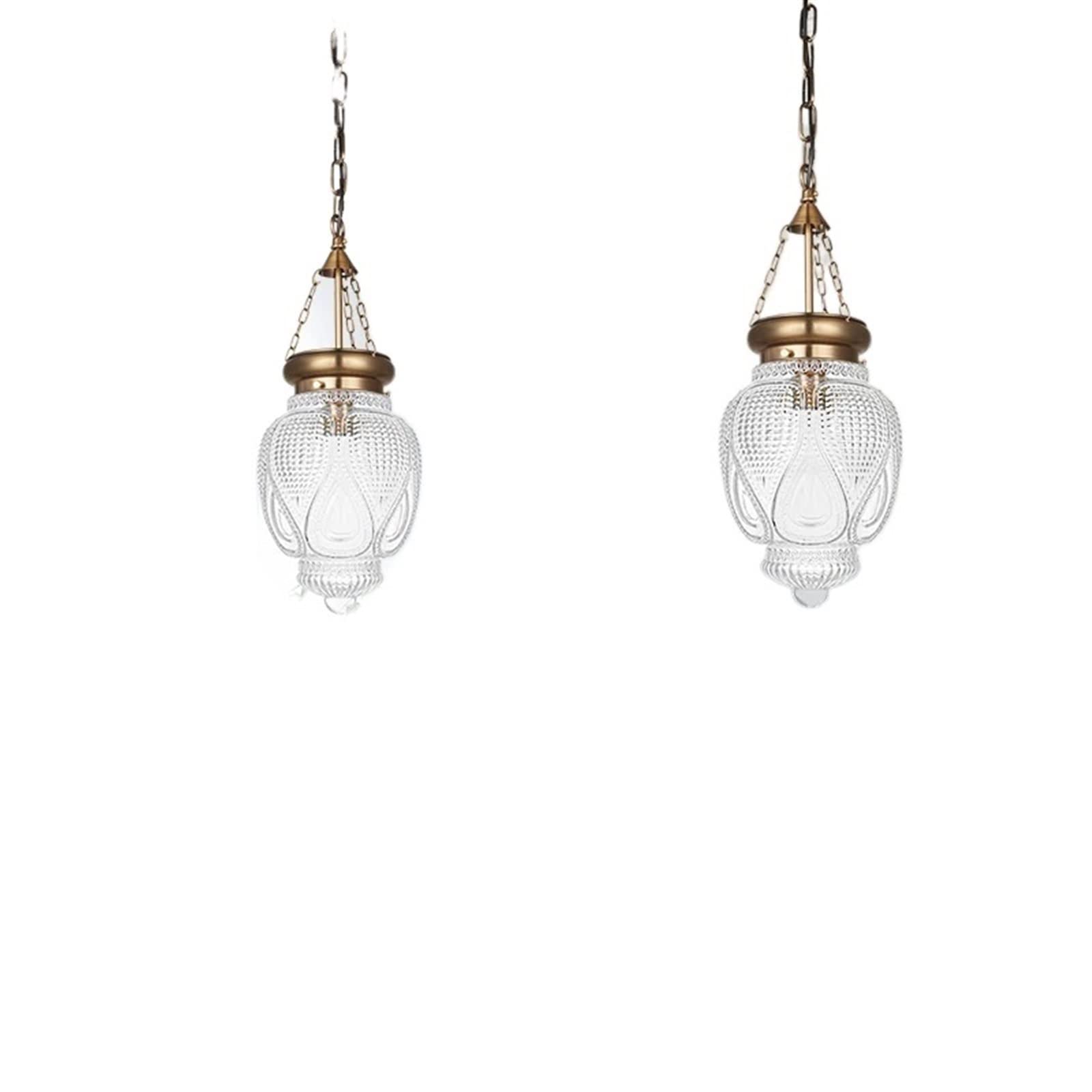 TRIONN Hanging Light Glass Pendant Lights For Kitchen Island Dining Room Entrance Hanging Lamps For Ceiling Farmhouse Suspension Luminaire Over Sink