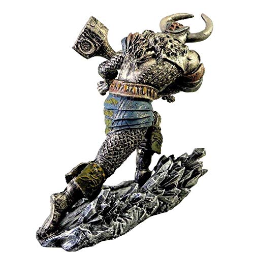Escultura Thor deus do trovão mitologia nórdica decorativa.
