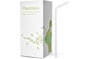 200 Individually Wrapped, Biodegradable, Plastic-Free Straws