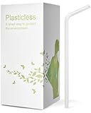 200 Count 8.25" Eco-friendly Bendable Compostable PLA Straws - KTOB Plasticless Biodegradable Flexible Drinking Straws