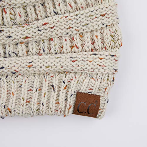 C.c Unisex Ribbed Confetti Knit Beanie (Hat-33) (Oatmeal) Amz (Oatmeal) #TOP2