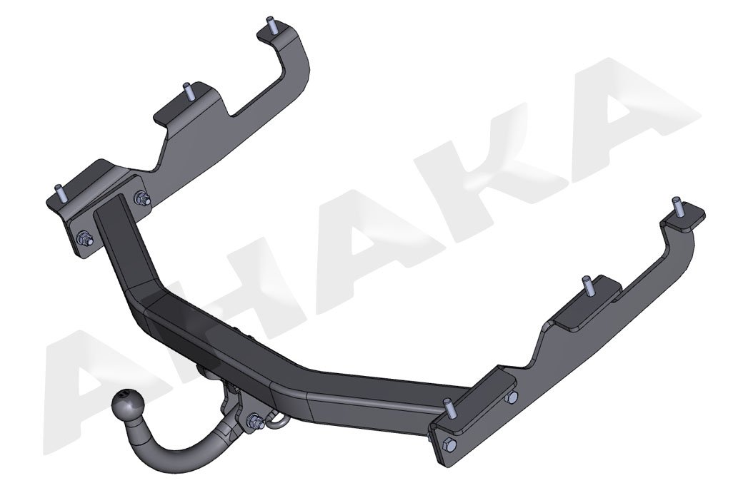 AHK - Gancio di traino con set elettrico a 13 poli per Jeep Grand Cherokee II 1999-2005, con testa sferica avvitata