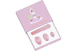 Yoni Eggs for Women Certified: Rose Quartz Yoni Egg Massage Stick Set