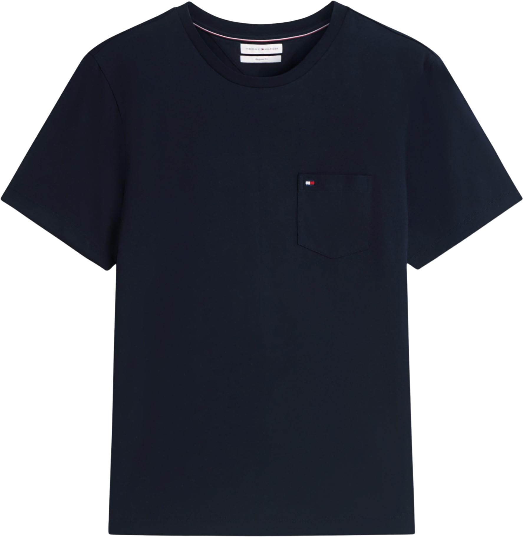 Tommy Hilfiger Camisetas de Manga Corta Hombre Essential con Bolsillo en el Pecho
