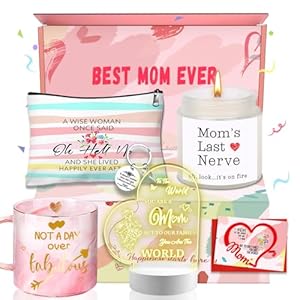 Gifts for Mom, Gift for Moms from Daughter Son, Mother’s Day Gift s Basket for Wife, Daughter, Grandma, Friends, Sister, Birthday Christmas Gifts for Teacher Appreciation Women Best Mom Ever