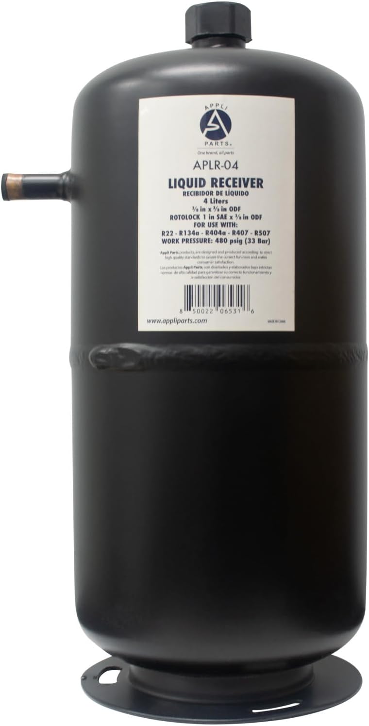 Appli Parts APLR-04 4 Liter 3/8 in ODF Liquid Receiver Outlet with 1 in Rotolock 1 in SAE x 3/8 in ODF