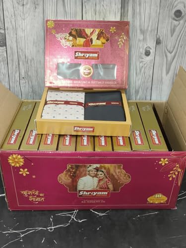 Image of Unstitched Plain Shirt and Trouser Fabric Combo Gift set - Cotton Blend Material - 2.25m Shirt Cloth - 1.20m Pant Cloth