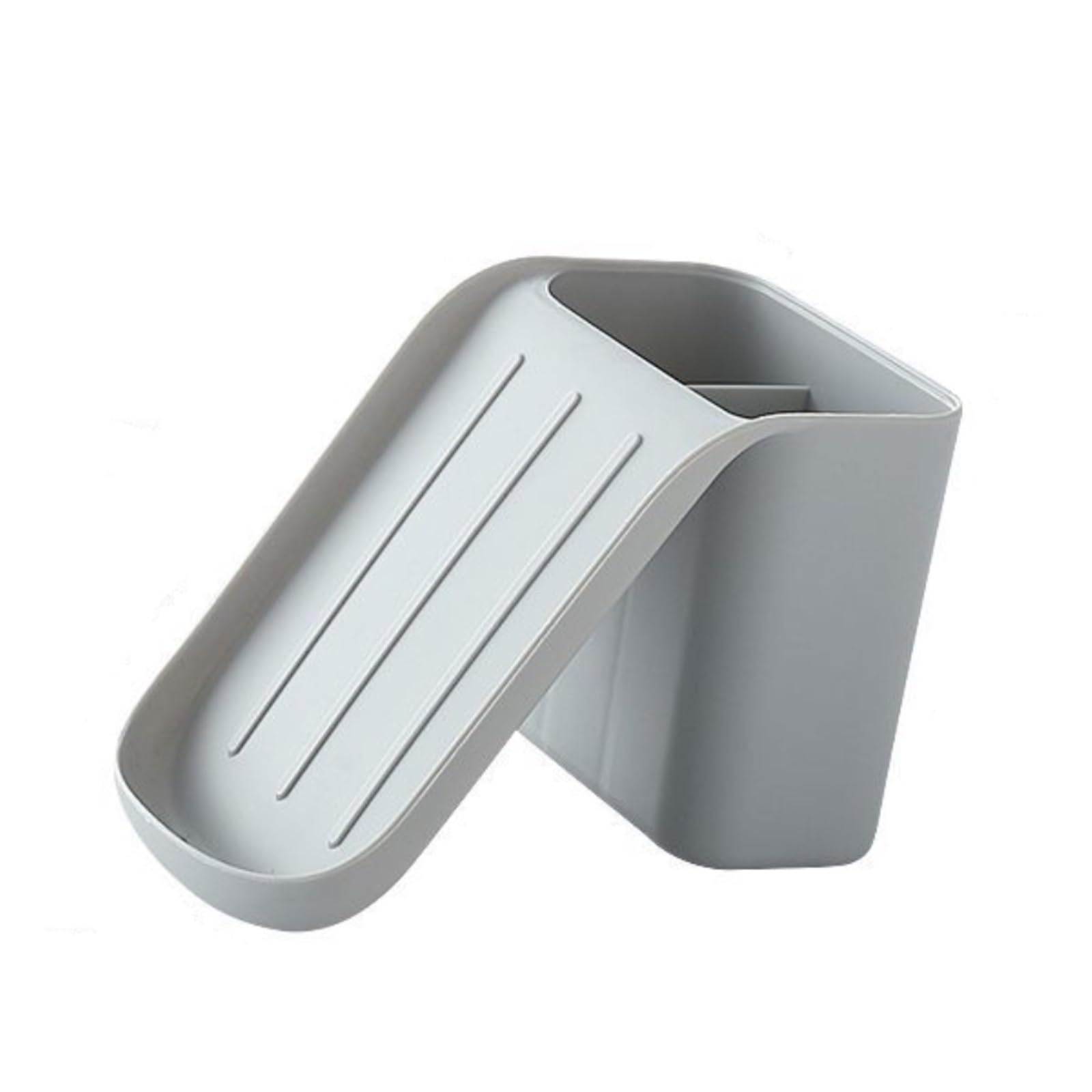 soap dish, Multifunctional Soap Dish Wall Mounted Suction Cup Drain Rack Multicolor(Grau)