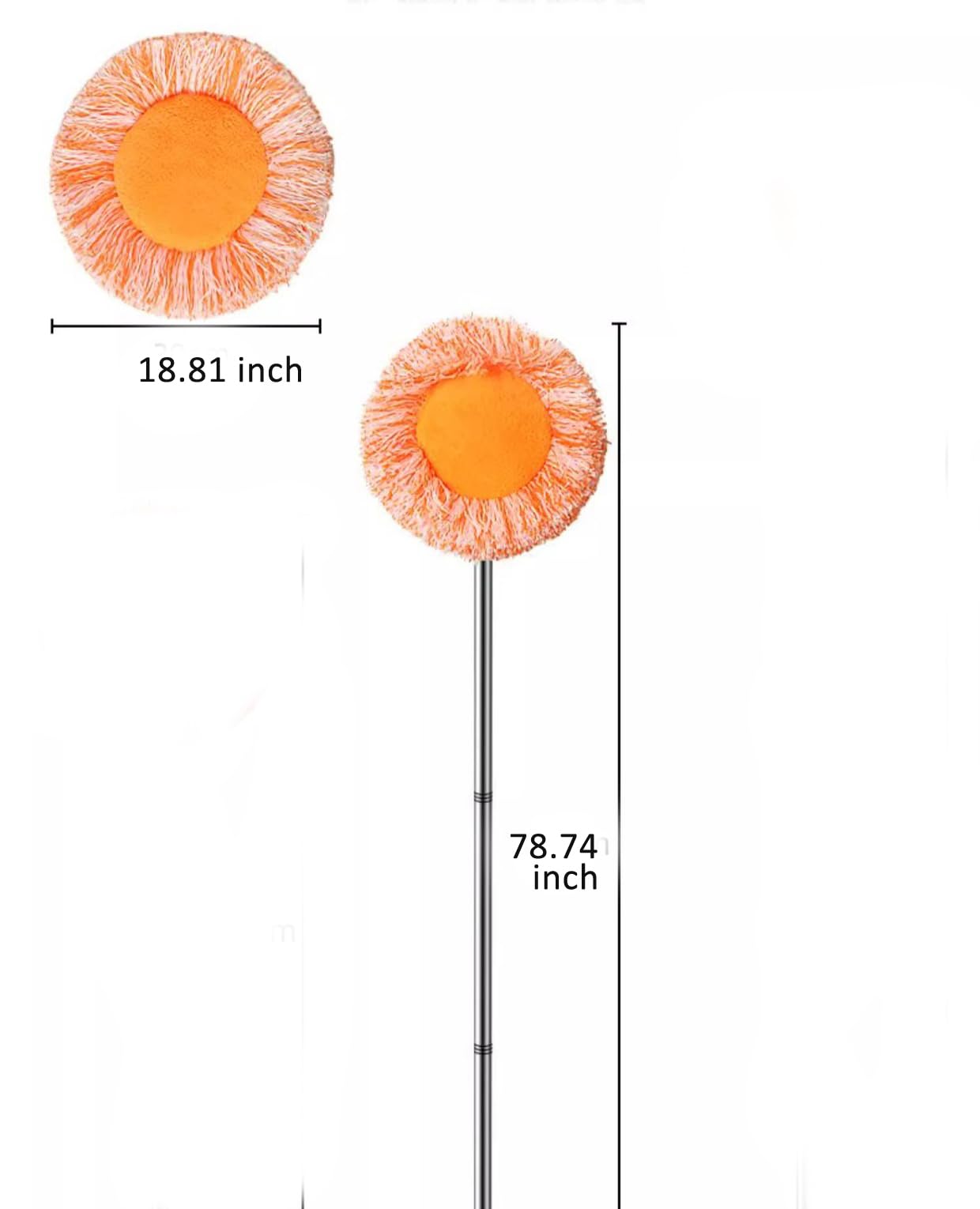 Mopa de pared giratoria de 360 grados, de microfibra de uso en seco y húmedo con 5 cabezales de fregona, 7.08 pulgadas