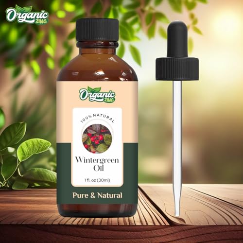 Image of Organic Zing Wintergreen (Gaultheria Procumbens) Oil | Pure & Natural Essential Oil for Aroma, Diffusers, Haircare & Massage- 30ml /1.01fl oz