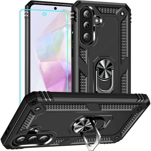 Coque protection intégrale Samsung Galaxy A36 avec anneau support noir