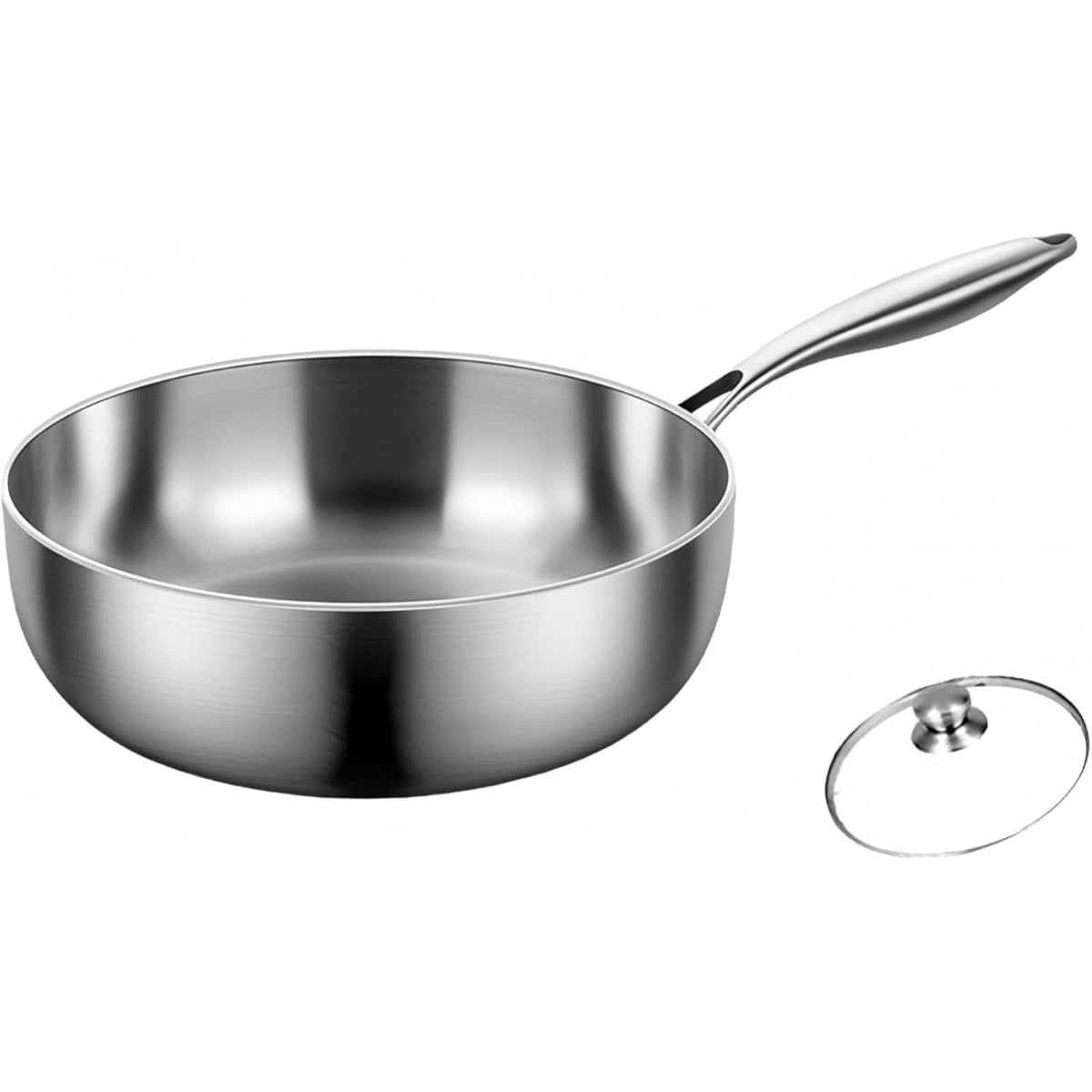 t*N様 美品‼️NICHIVAN ステンレス深型調理器具 Amazon.co.jp: NICROSE 316ステンレス深型フライパン 蓋付き IH/直火