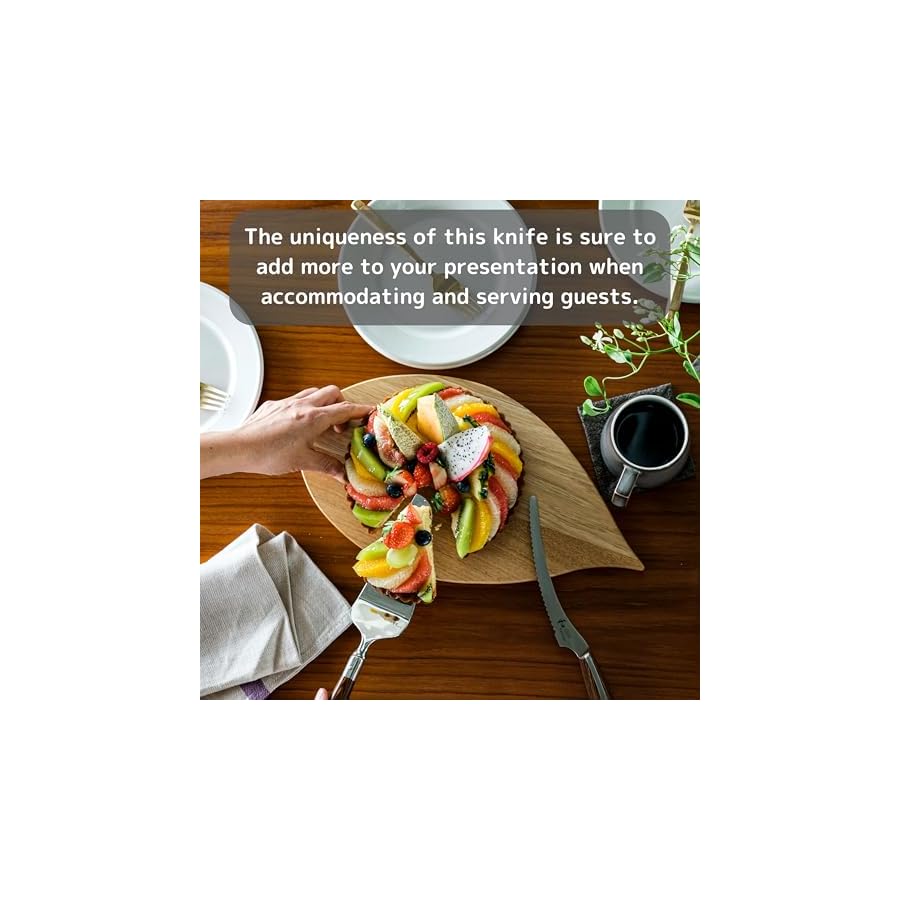 NAGOMI] 6 inch Serrated Cake Knife - Made in Seki, Japan - Blade in 440A and Comfortable Pakkawood Handle - Japanese Sharp Knife