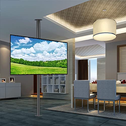 Soporte de Suelo Giratorio de 360 Grados para TV LCD - Soporte Ajustable para Montaje en Techo de TV, Compatible con Pantallas LED de 32 a 75 Pulgadas, Estante Divisor Giratorio, Mueble de TV Gir