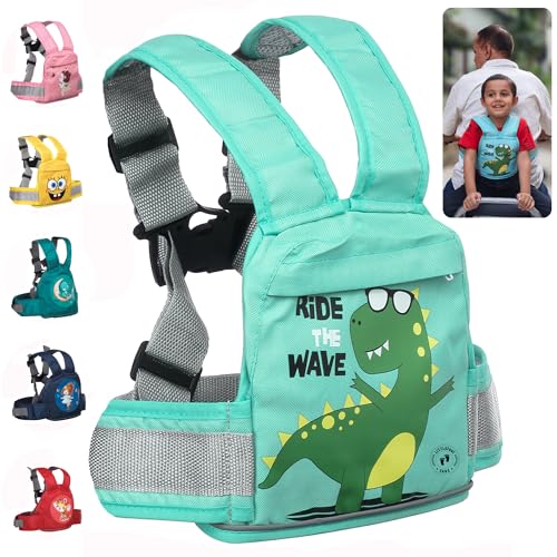 LITTLEFOOT ZONE Bike Safety Belt for Kids – Baby Seat & Safety Belt for Two-Wheeler, Bike & Scooty | Kids Safety Belt for Bike Scooty | Safety Belt for Kids for Bike Scooty (1-3 Years)(Light Green)